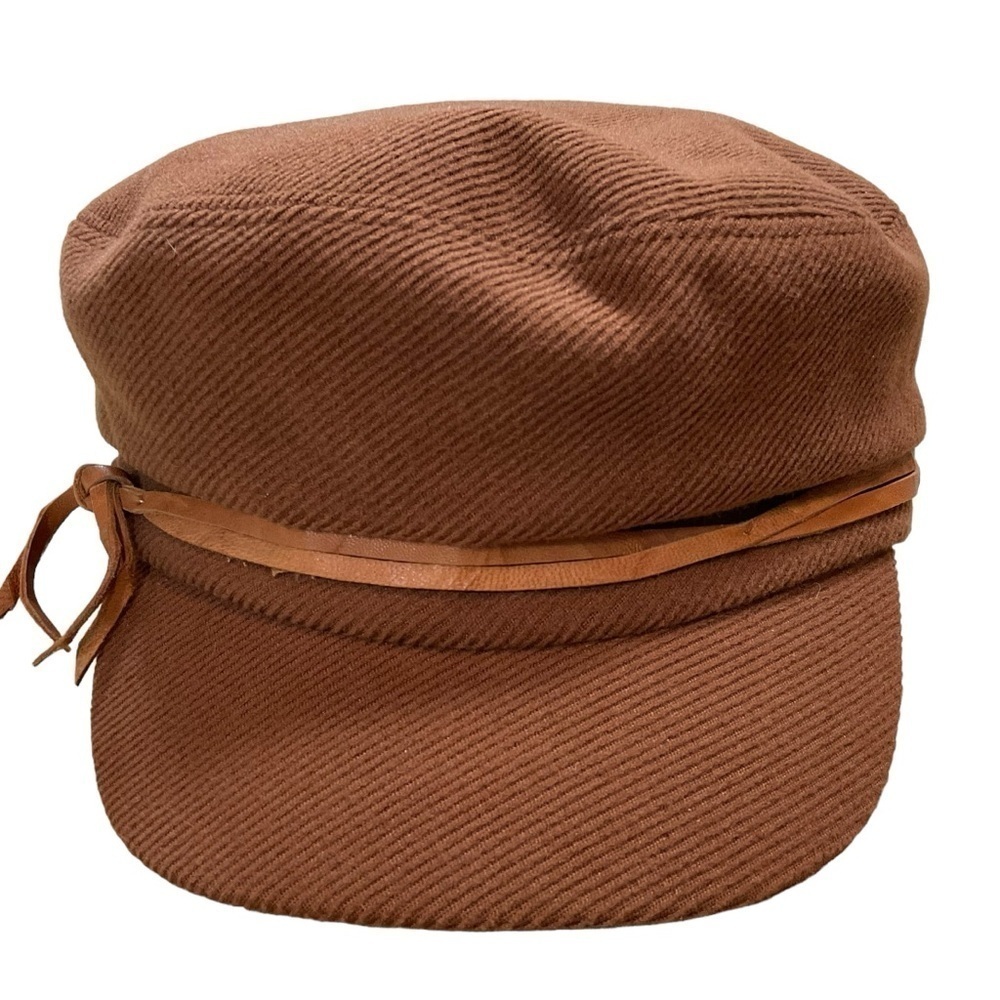 Athleta Brown Cord Twill Captain Hat style #921653 One Size